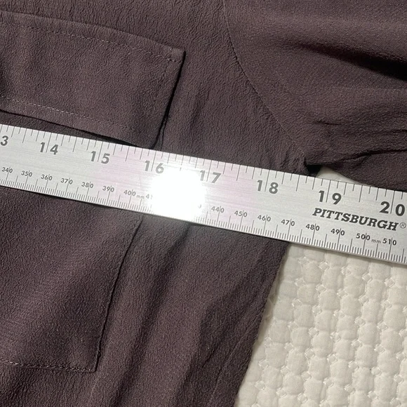 Madewell Jumpsuit Pull On Long Sleeve Button Down Viscous Brown M Casual